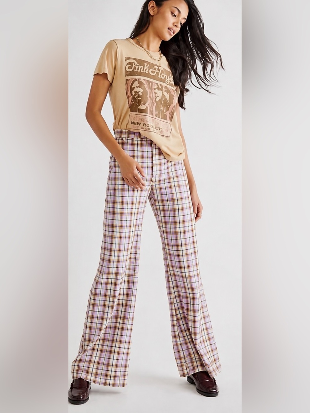 Free People Plaid Jules Pants